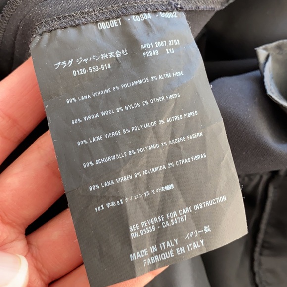 Prada Dark Navy Blue Women Virgin Wool Trouser (Size 40) - Picture 7 of 8